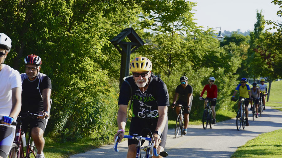 Bike riders On the Rotary bike trail