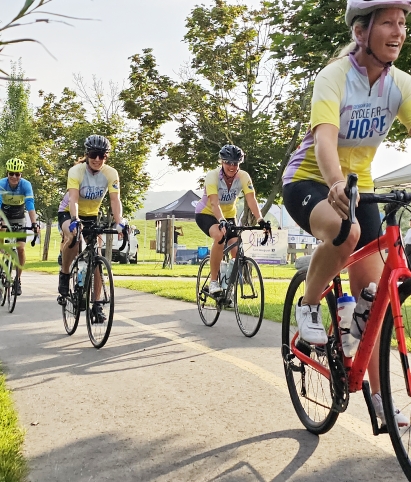 Riders on Route wearing Cycle Jerseys