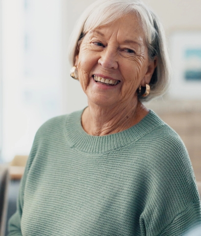 Senior woman smiling